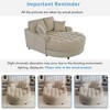 55" Modern Chenille Chaise Lounge Sofa Bed with Tufted Seat & Detachable Pillows - 4 of 4