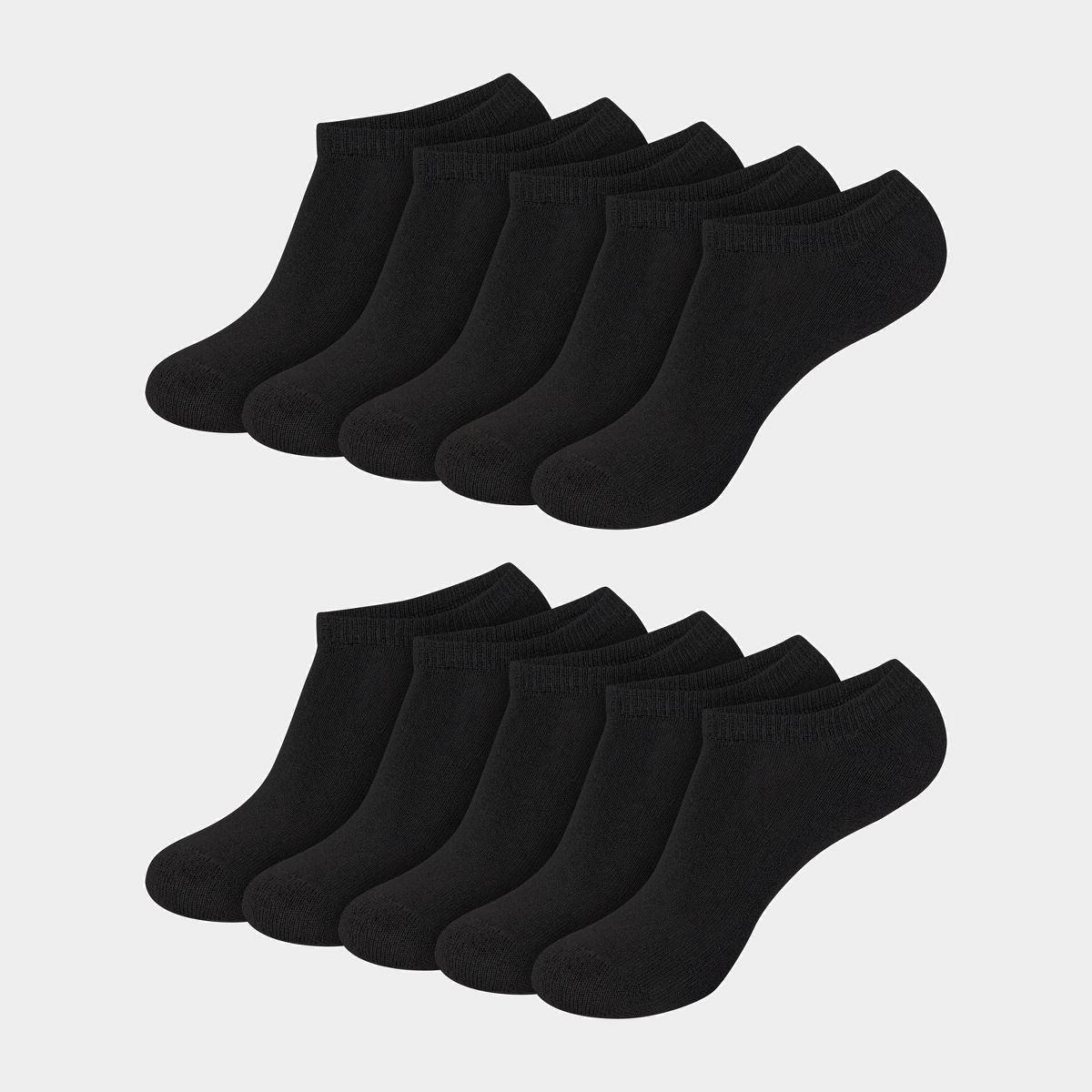 Hanes Women's Extended Size 10pk No Show Socks - 8-12 - thumbnail 10
