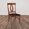 International Concepts Set of 2 Cosmo Verona Splat Back Chairs Espresso: Hardwood Frame, 250lb Capacity - 3 of 4