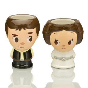 Beeline Creative Cupful of Cute Star Wars Han and Leia 16-Ounce Ceramic Mugs | Set of 2 - 1 of 4