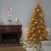 Prelit Gold Metallic Artificial Christmas Tree Warm White Lights - National Tree Company - 4 of 4