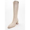 Paradis - Beige Block Heel Knee-High Boot (Women) | Prologue Shoes - 4 of 4