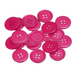 Unique Bargains Sewing Resin Round Flat 4-Hole Replacement Craft Buttons 20 Pcs - 1 of 4