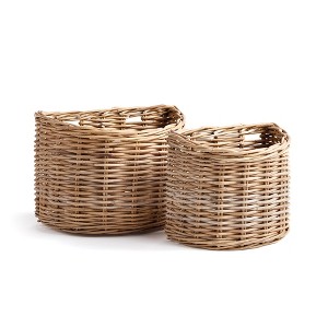 Plum & Post Normandy Demilune Baskets, Set Of 2 - 1 of 3