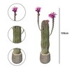 43 Inch Artificial Cactus Plant, Faux Desert Cacti Potted Plant with Flower, Fake Cacti Saguaro for Home Garden Office Indoor Outdoor Decor - 2 of 4
