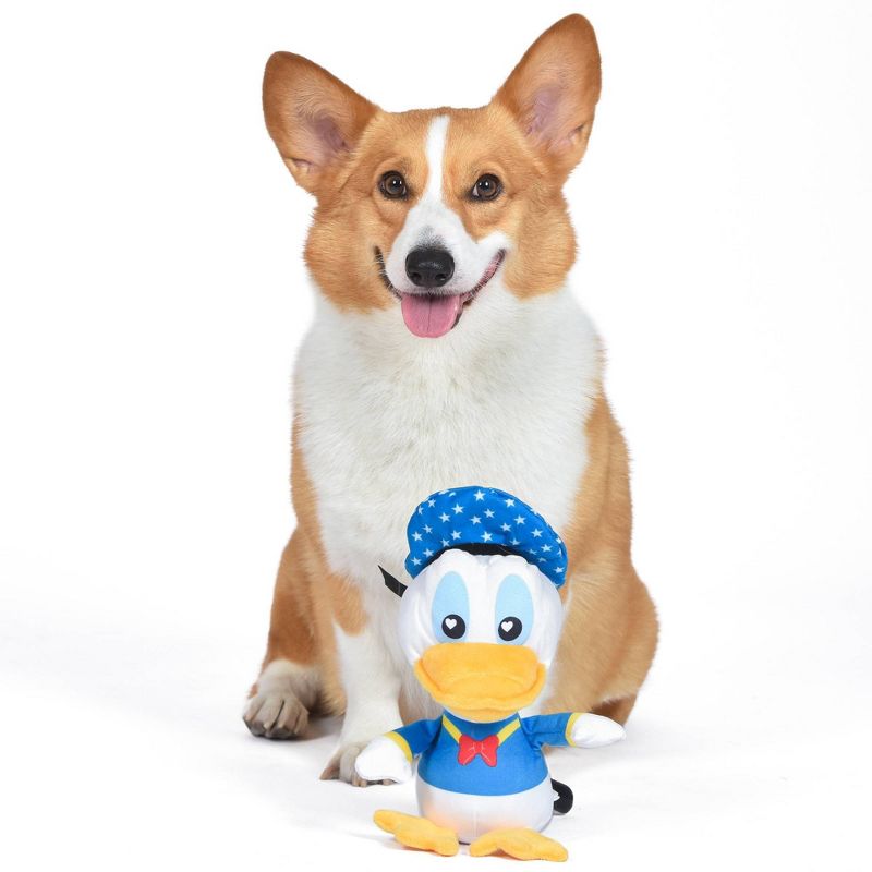 Disney Big Head Donald Duck Plush Figure Dog Toy - 9&#34;, 1 of 6