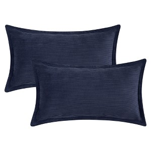 REGALWOVEN Striped Corduroy Decorative Throw Pillow Covers for Couch Bed Sofa Home Decor 2 Pcs - 1 of 4