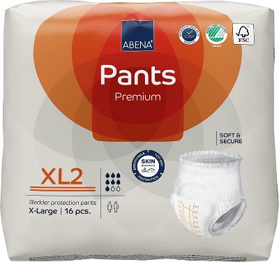 Abena Pants, Premium Protective Underwear, Level 2 Heavy Absorbency (X-Small To X-Large)