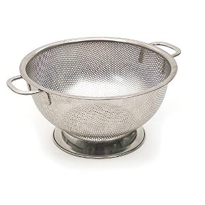 RSVP International Endurance Kitchen Collection Colander Strainer, 3 Quart, Pierced Stainless Steel - 1 of 4