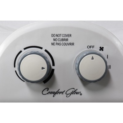 Comfort Glow White Ceramic Electric Heater with Thermostat