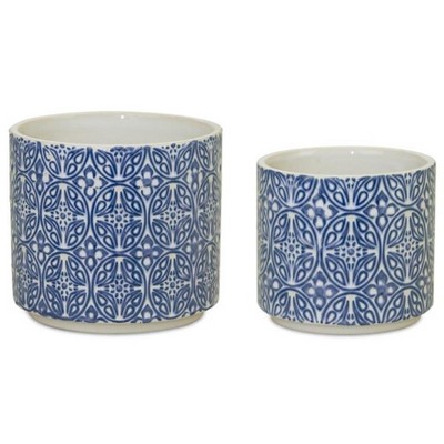 Melrose Ornamental Ceramic Pot (Set of 2)