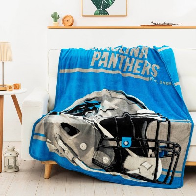 Carolina Panthers Football Established 1995 Fleece Throw Blanket 