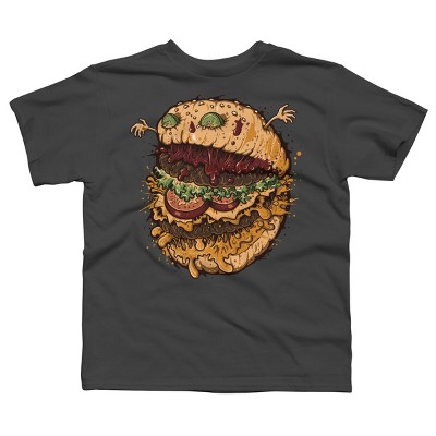 Boy's Design By Humans Monster Burger By LetterQ T-Shirt