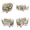 7-Piece Patio Dining Set with Umbrella Hole and Cushions, Acacia Wood Outdoor Dining Table and Chair Set, Garden Patio Dining Set for Backyard-Koiai - 2 of 4