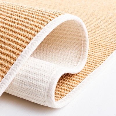 Hand-Knotted Natural & White Wool-Cotton-Silk 9' x 12' Rug