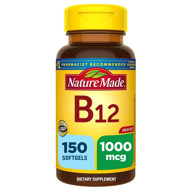 Nature Made Vitamin B12 (1000 mcg), Energy Metabolism Support Softgels - 150ct, 1 of 9