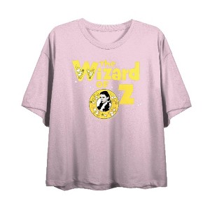 Wizard Of Oz Dorothy Vintage Logo Women's Crew Neck Short Sleeve Crop Tee - 1 of 2