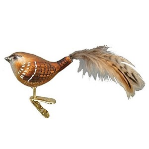 Old World Christmas Glass Blown Christmas Ornament, Wren with Clip (With OWC Gift Box) - 1 of 3