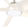 60" Minka Aire Modern Indoor Ceiling Fan with LED Light Remote Control Brushed Nickel White for Living Room Kitchen Bedroom Family - 3 of 4