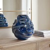 Uttermost Helix Swirl Outdoor Vase Elegant Blue Glaze with Sculptural Ridges - 2 of 4