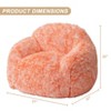Garvee Faux Fur Bean Bag Chair for Gaming Reading, Adult Bean Bag Couch with Armrest High-Density Foam Beanbag Chair Lazy Couch Sofa - 2 of 4