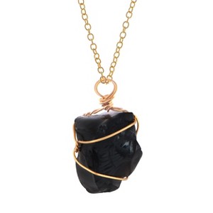 Natural Stone Chain Irregular Healing Crystal Raw Quartz Handmade Wrapped Gemstone Necklace for Women Men - 1 of 4