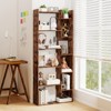 Tangkula 6-tier Bookshelf Bookcase w/ Anti-Tip Kits Home Wood Organizer Free-standing Room Divider Display Shelf - 2 of 4