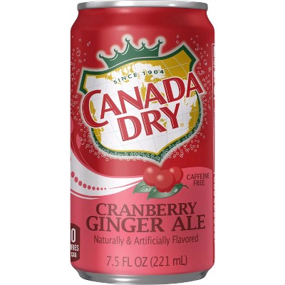 Canada Dry Cranberry Ginger Ale - 7.5 Fl Oz, 30 Count