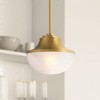 Possini Euro Design Zachary Warm Gold Mini Pendant Light 11" Wide Modern White Glass Fixture for Dining Room House Kitchen Island - 2 of 4