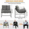 2Pcs Accent Chair for Living Room,Modern Metal Framed Upholstered Armchair,Lounge Chair for Bedroom,Living Room,Reading Room - 2 of 4