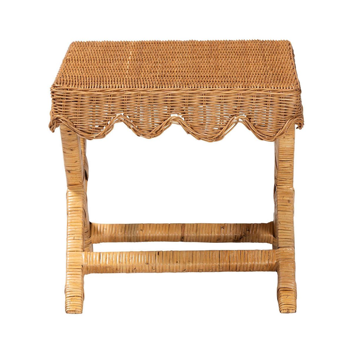 bali & pari Modesta Natural Rattan Accent Bench Light Honey - thumbnail 3
