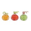 Transpac Glass Pumpkin Set of 3 for Fall Decor Decorative Objects Perfect for Autumn Home Decoration - 3 of 3
