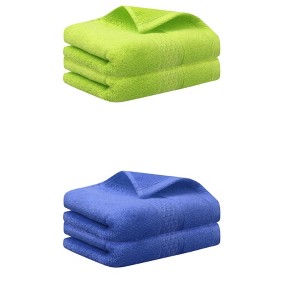 Unique Bargains Bathroom Durable Lightweight Quick Drying Cotton Hand Towel 4 Pcs - 1 of 4
