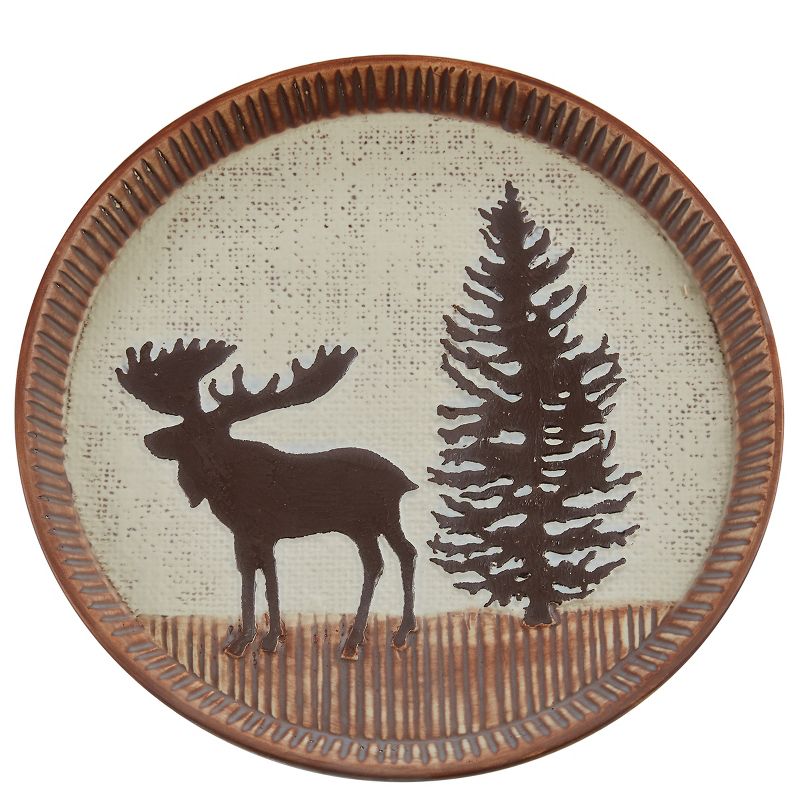 Park Designs Brown Wilderness Trail Moose Salad Plate Set of 4, 1 of 4