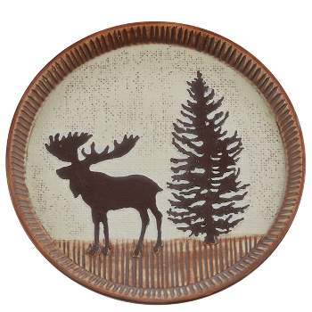 Park Designs Brown Wilderness Trail Moose Salad Plate Set of 4