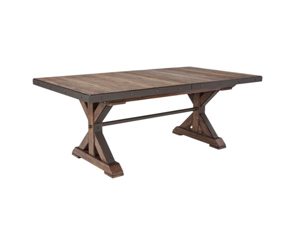 Taos Trestlebase Dining Table Brown - Intercon