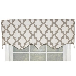 Ogee Style All Season Regal 3" Rod Pocket Valance 50" x 17" Taupe by RLF Home - 1 of 4