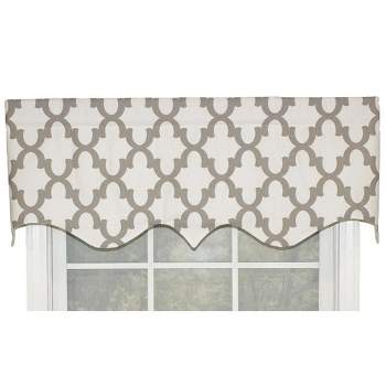 Ogee Style All Season Regal 3" Rod Pocket Valance 50" x 17" Taupe by RLF Home