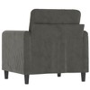vidaXL Velvet Sofa Chair in Dark Gray - Comfortable Modern Seating Solution with Sturdy Frame & Soft Upholstery - 4 of 4