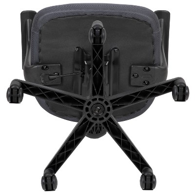 ErgoFlex Mid-Back Gray Mesh Swivel Task Chair with Plastic Base