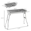 NicBex 28.7"Portable&Foldable Charcoal Grill for Outdoor Use,Stainless Steel BBQ Griller for Camping,Picnic,Party&Backyard with Pan,Grill Rack&Hooks - 2 of 4