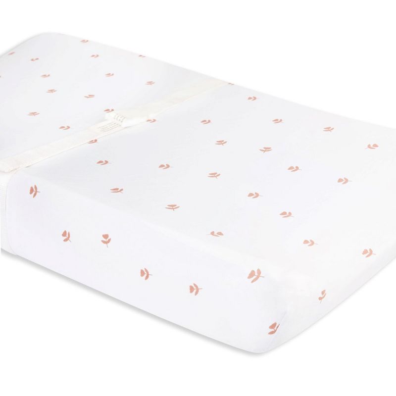 Ely's & Co. Baby Changing Pad Cover - Cradle Sheet 100% Combed Jersey Cotton Pink for Baby Girl, 3 of 12