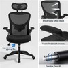Yaheetech Adjustable High Back Mesh Office Chair with Folding Padded Armrests - 4 of 4