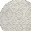 Beige And Ivory Geometric Washable Indoor Outdoor Area Rug - 4 of 4