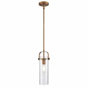 Pilaster II Cylinder - 1 Light Stem Hung Pendant In Industrial Style-14.5 Inches Tall and 5 Inches Wide - 1 of 1