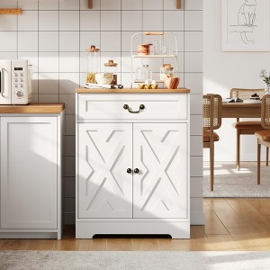 COZONY Farmhouse Console Table with Drawers, Wood Grain Storage Cabinet for Entryway and Living Room - 1 of 4