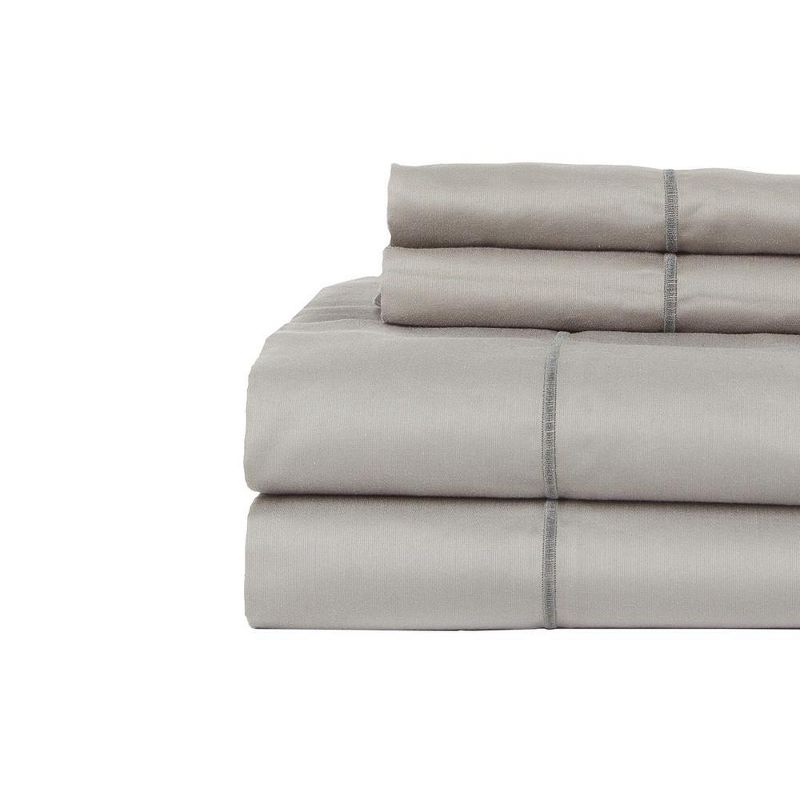 Hotel Concepts 500 Thread Count Sateen Sheet - 4 Piece Set - Gray, 2 of 5