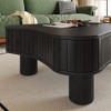 APRILSOUL Lift Top Coffee Table for Living Room 42" - Fluted Panel Hidden Storage, Silent Hydraulic Lift - 4 of 4