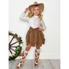 Ribbed Long Sleeve Top and Hankerchief Skirt Set Mia Belle Girls - 3 of 4