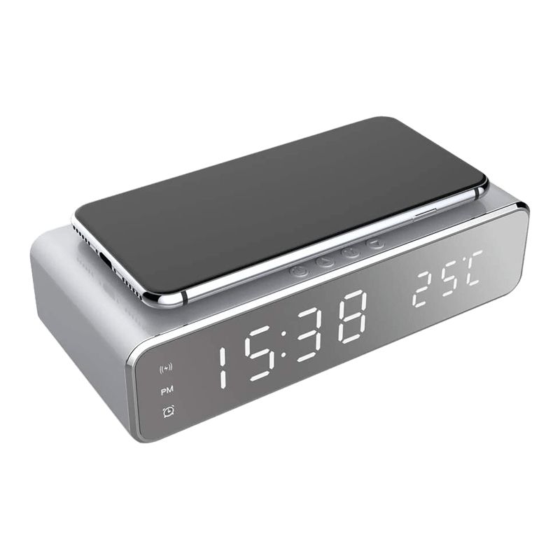 Link Modern and Sleek Alarm Clock with Qi Wireless Charger, 3 of 8